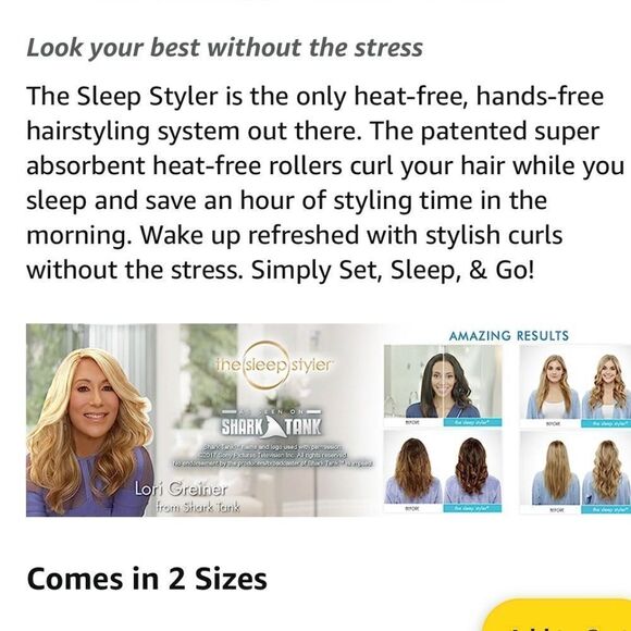The Sleep Styler Large Like NEW In original package Curlers Overnight Curls main image 7